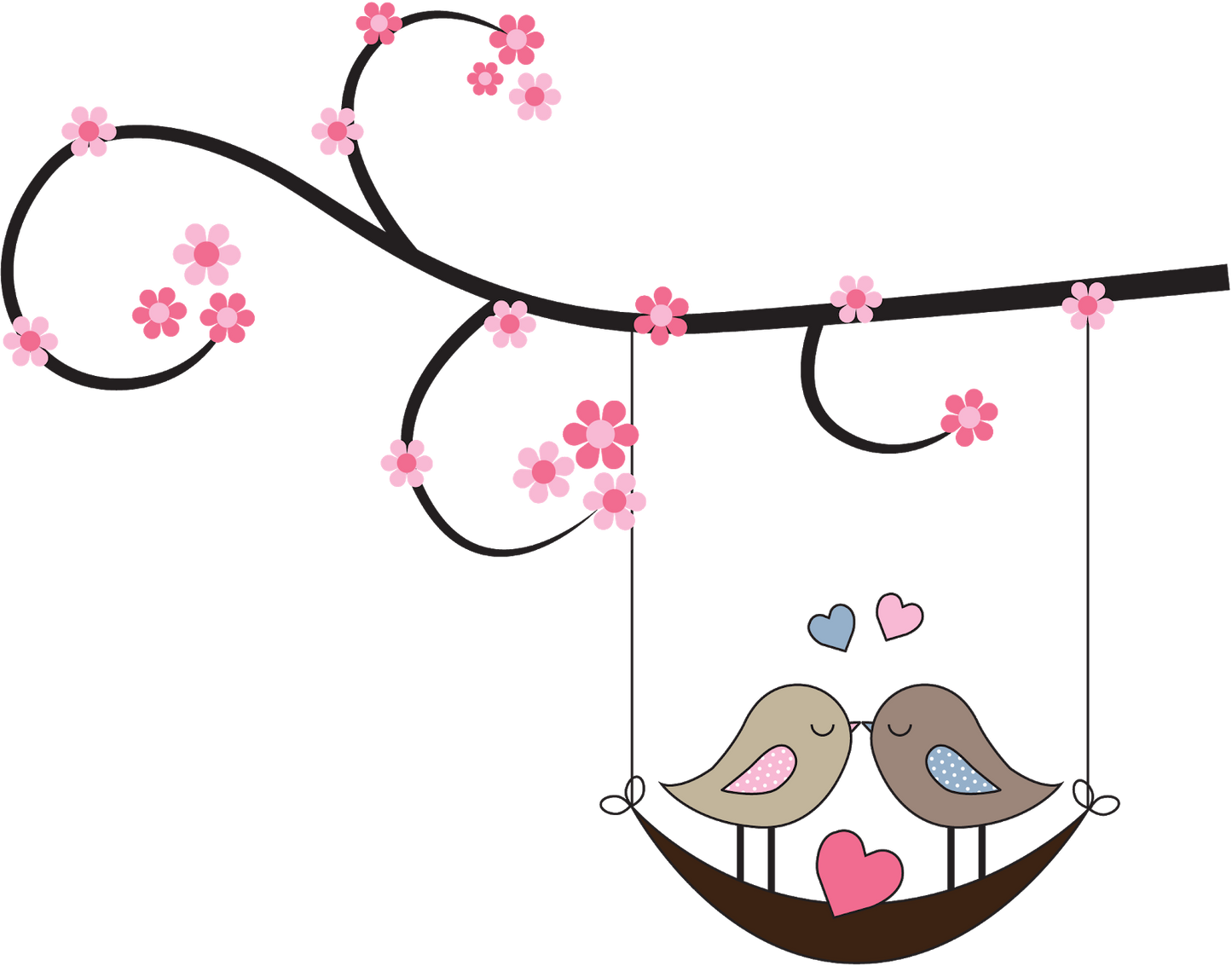 Swinging Love Birds Door Mat