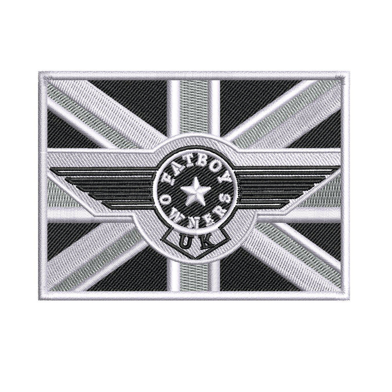 Fatboy Owners UK Logo Embroidered onto Clothing
