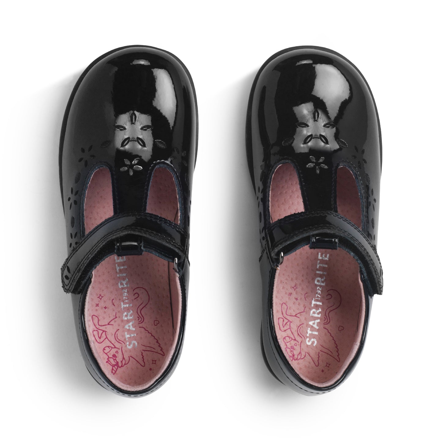 Charlotte - Black Patent Girls School Shoes
