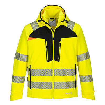 Hi-Vis Hooded Softshell Jacket