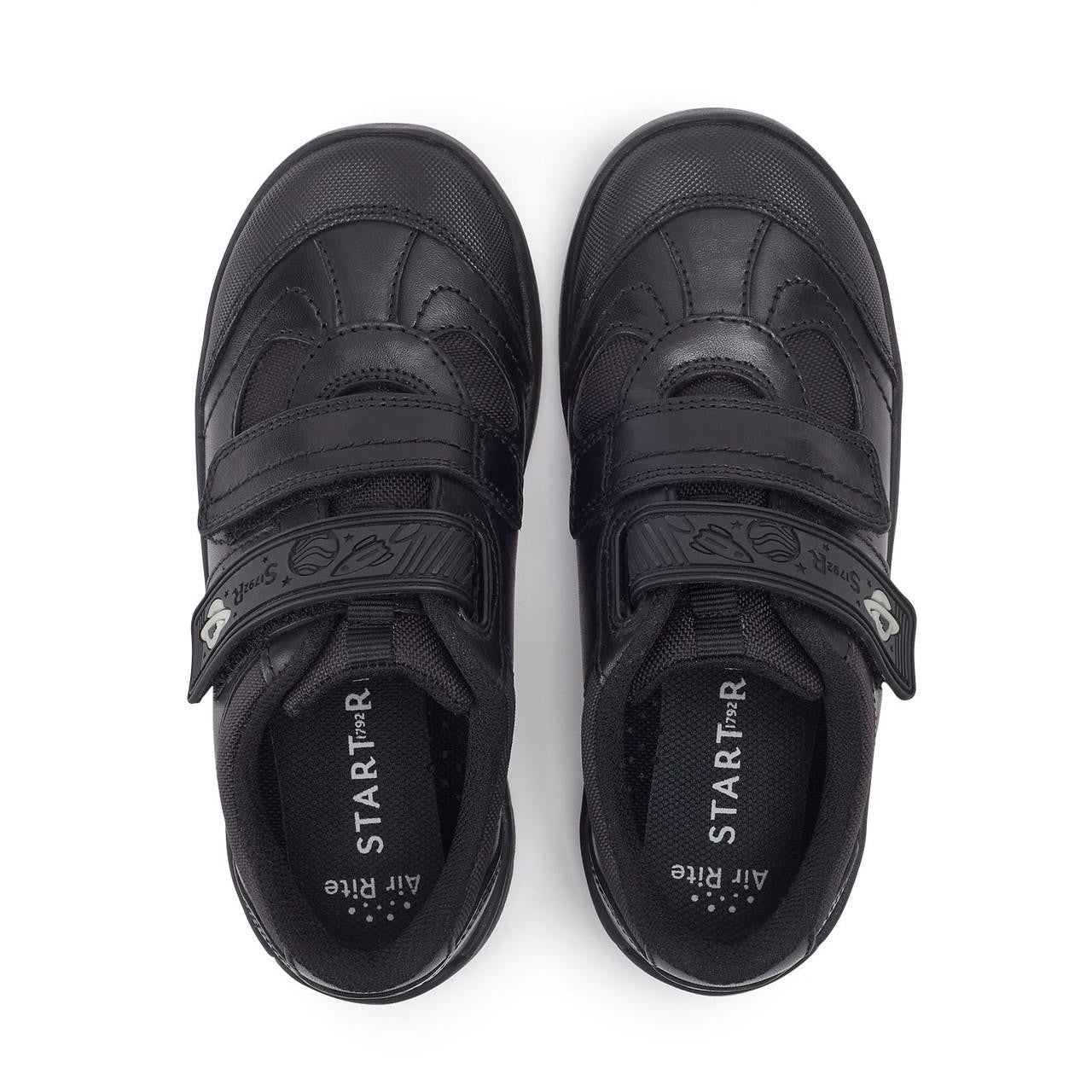 Rocket - Black Leather Boys School Shoes