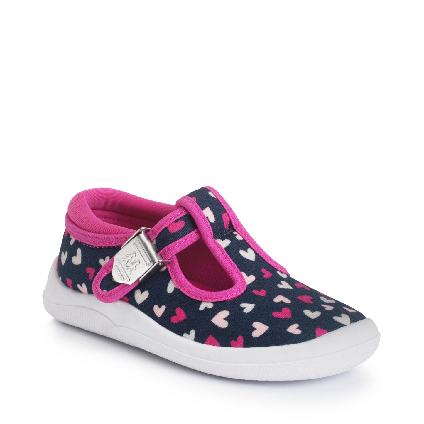 Navy and Pink Hearts - Wiggles First Walking Shoes