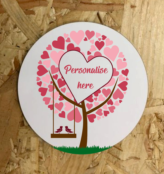 Love Heart Tree Coaster