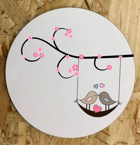 Swinging Love Birds Coaster