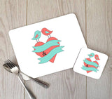 Personalised Love Birds Coaster