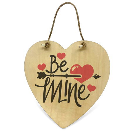 Natural Wood Hanging Heart