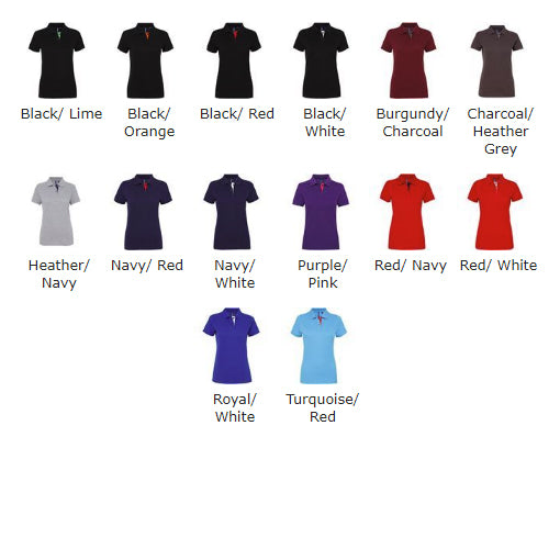 Women's contrast polo