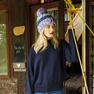 Corkscrew Pom Pom Beanie