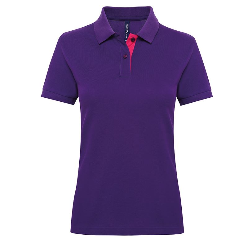 Women's contrast polo