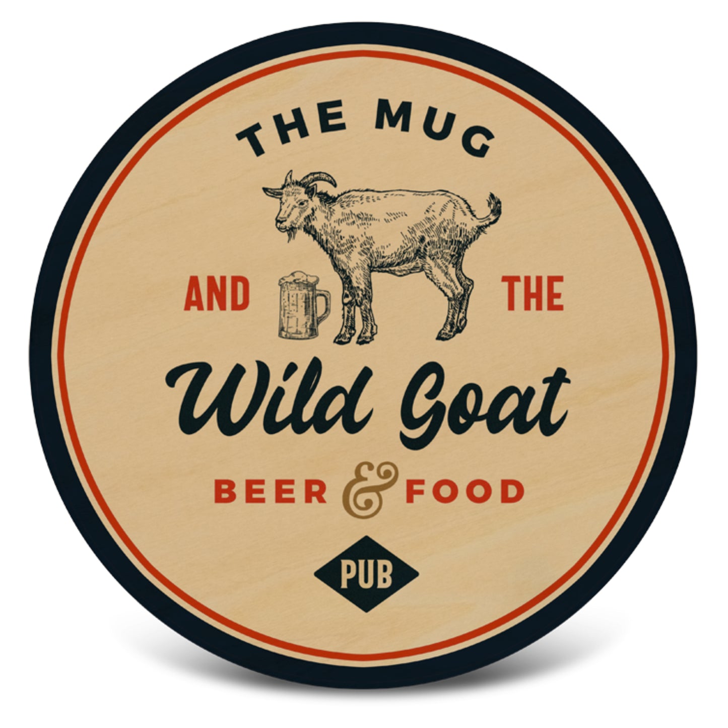 Round Coaster with Personalised Printing