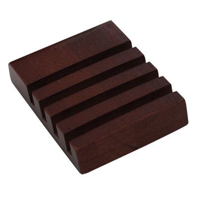 Mahogany Holder and Coasters Set of 4